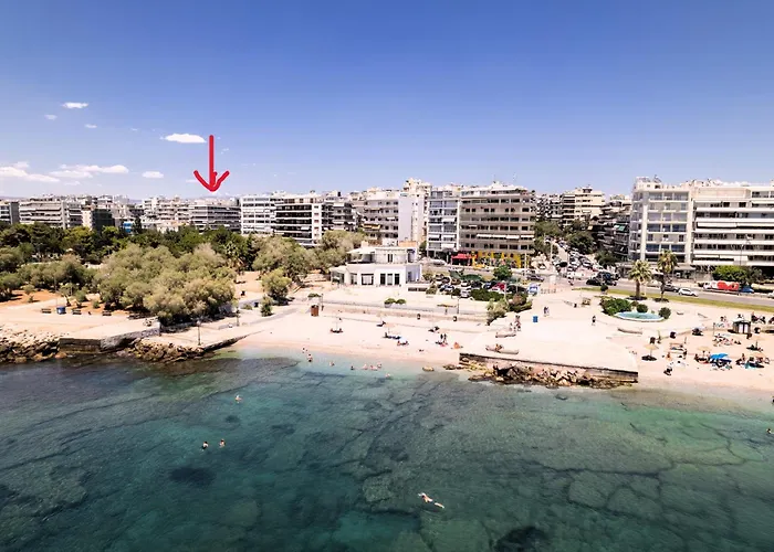 Athens Riviera, Seaview, Beachfront, Lux Apartment On Starbucks Building
