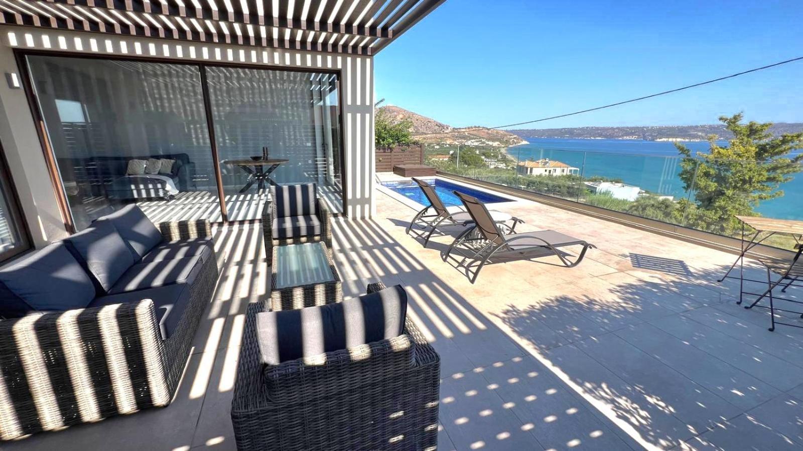 Fiorella Sea View Pool In Kalyves, Chania Area, Crete *