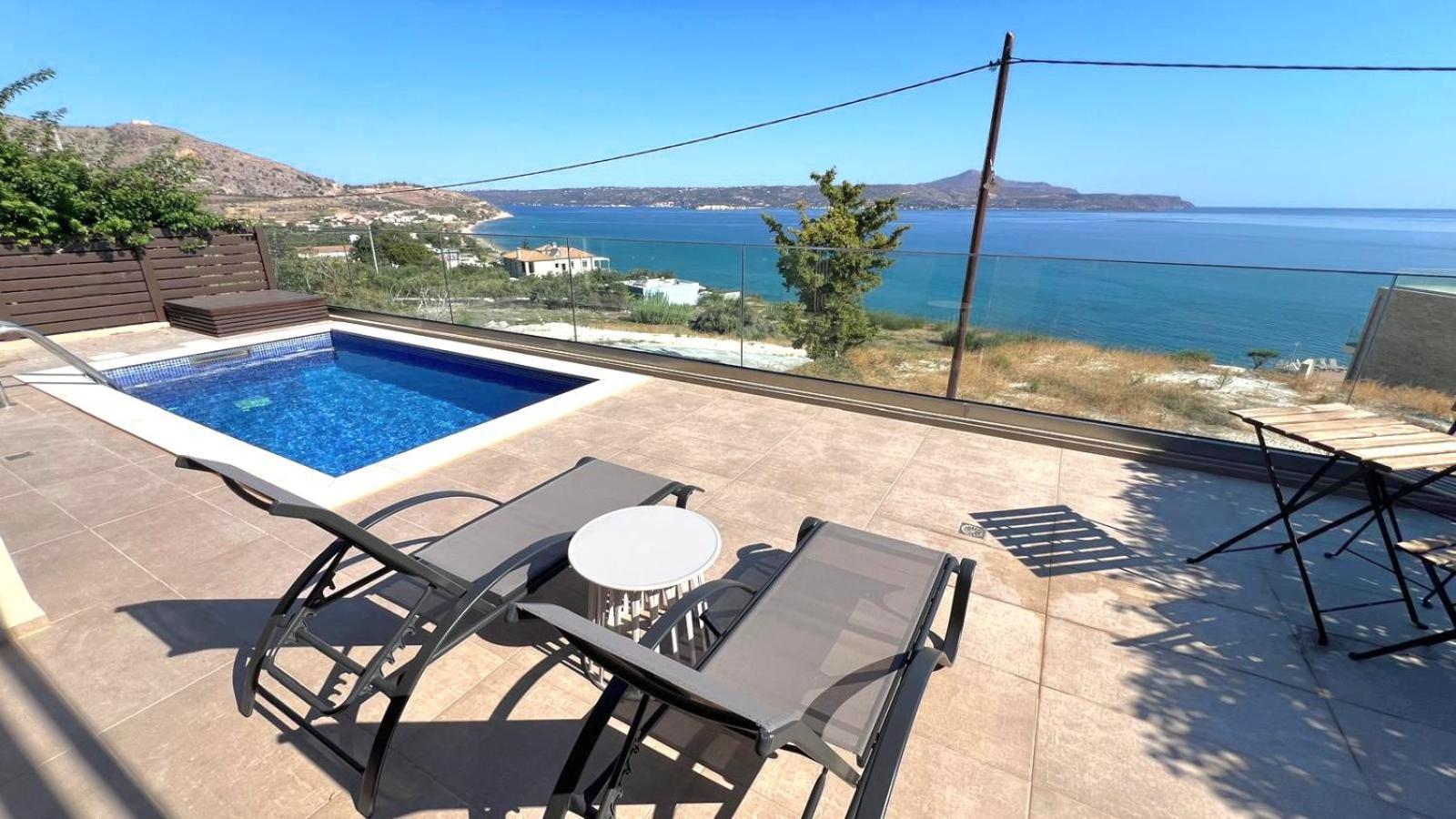 Fiorella Sea View Pool In Kalyves, Chania Area, Crete Villa *