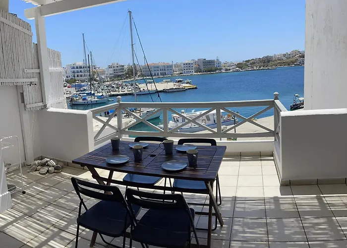 City Centre Tinos Studio With Old Port Sea View & Balcony