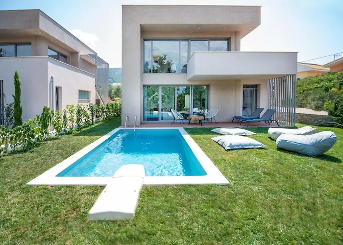 Thrilling Thasos Villa | Villa Morris | 4 Bedrooms | Private Outdoor Swimming Pool Surrounded By A Spacious Private Garden | Furnished Balcony And Terrace | Rachoni, Skala Rachoniou