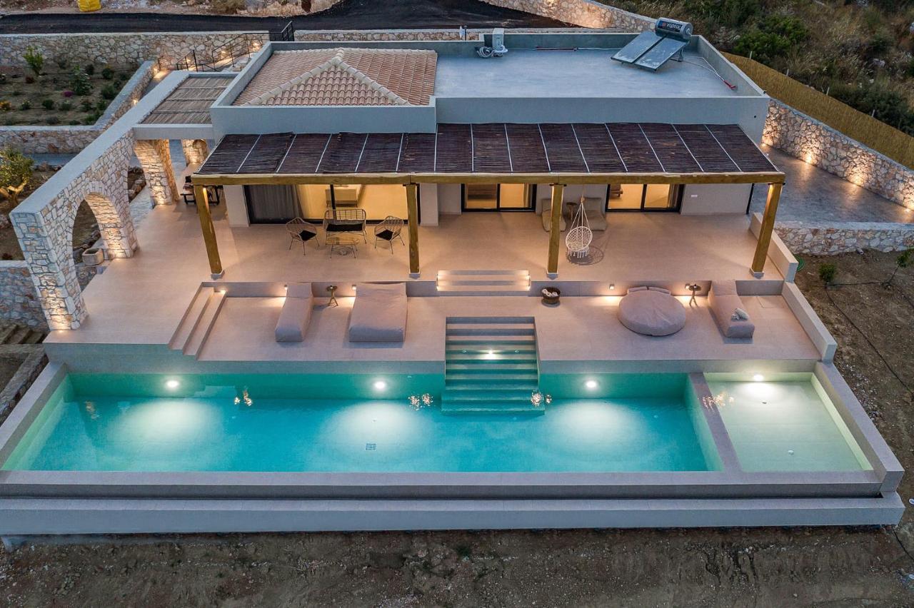 Suolo Di Gioia With Magnificent Sea View And Infinity Pool 18*4m Villa Korithion