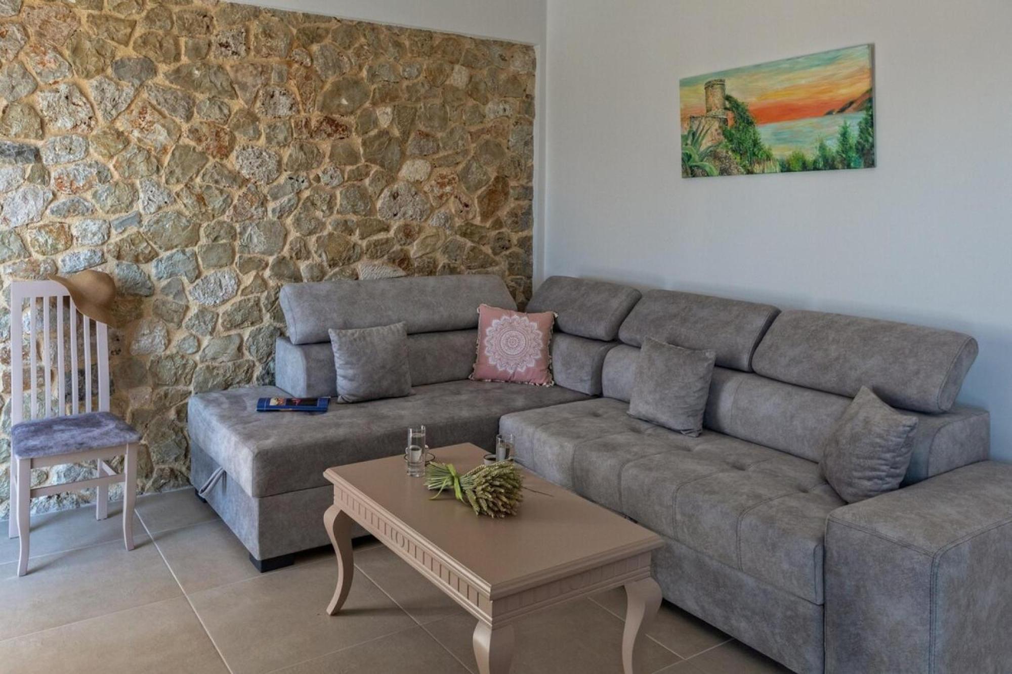 Majestic Stone Sea View Pool Villa Antipata (Erisos)