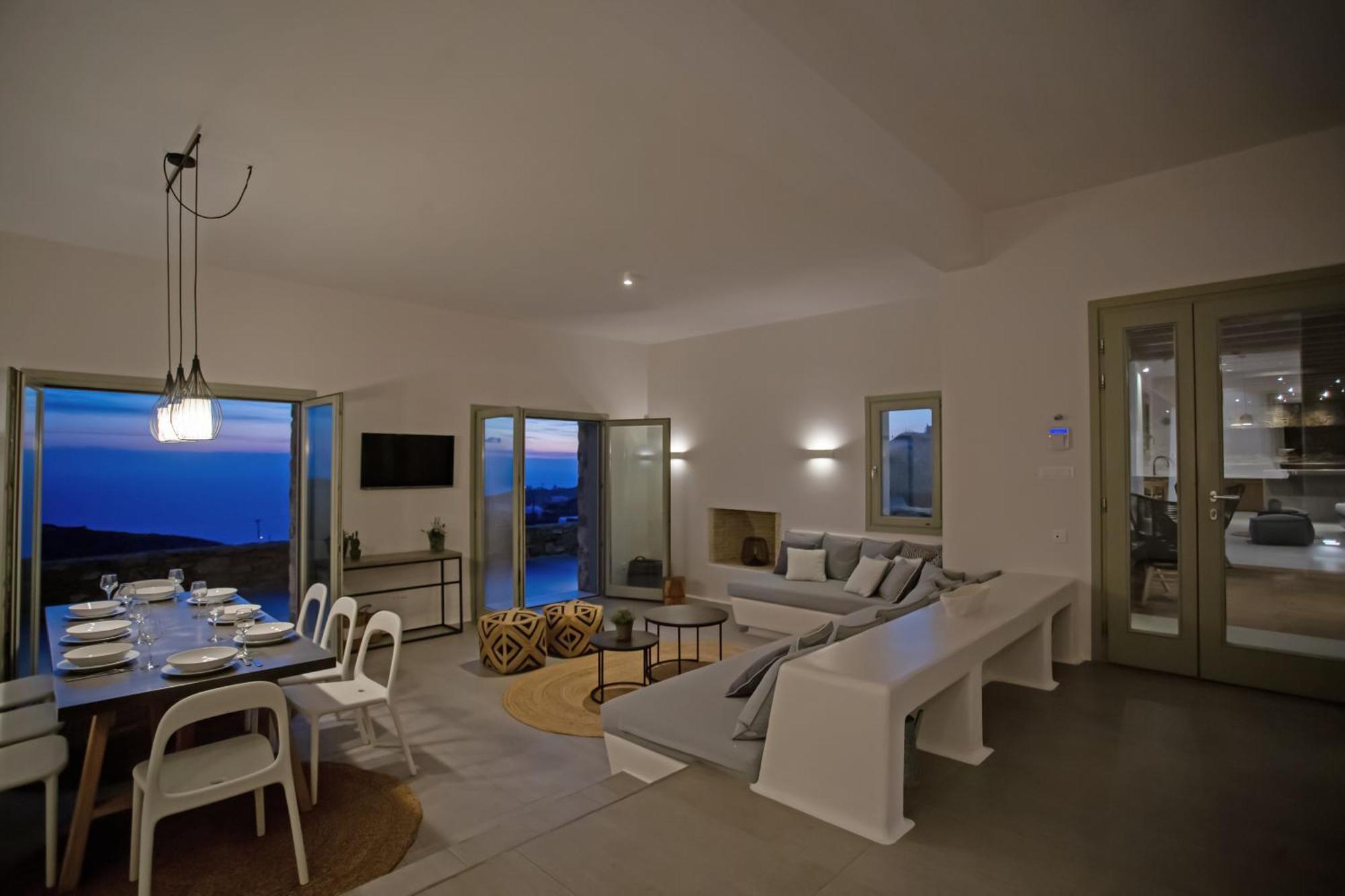 Aura Seaview Sunset Pool W Night Security Guard - Six Bedrooms * Fanari (Mykonos)