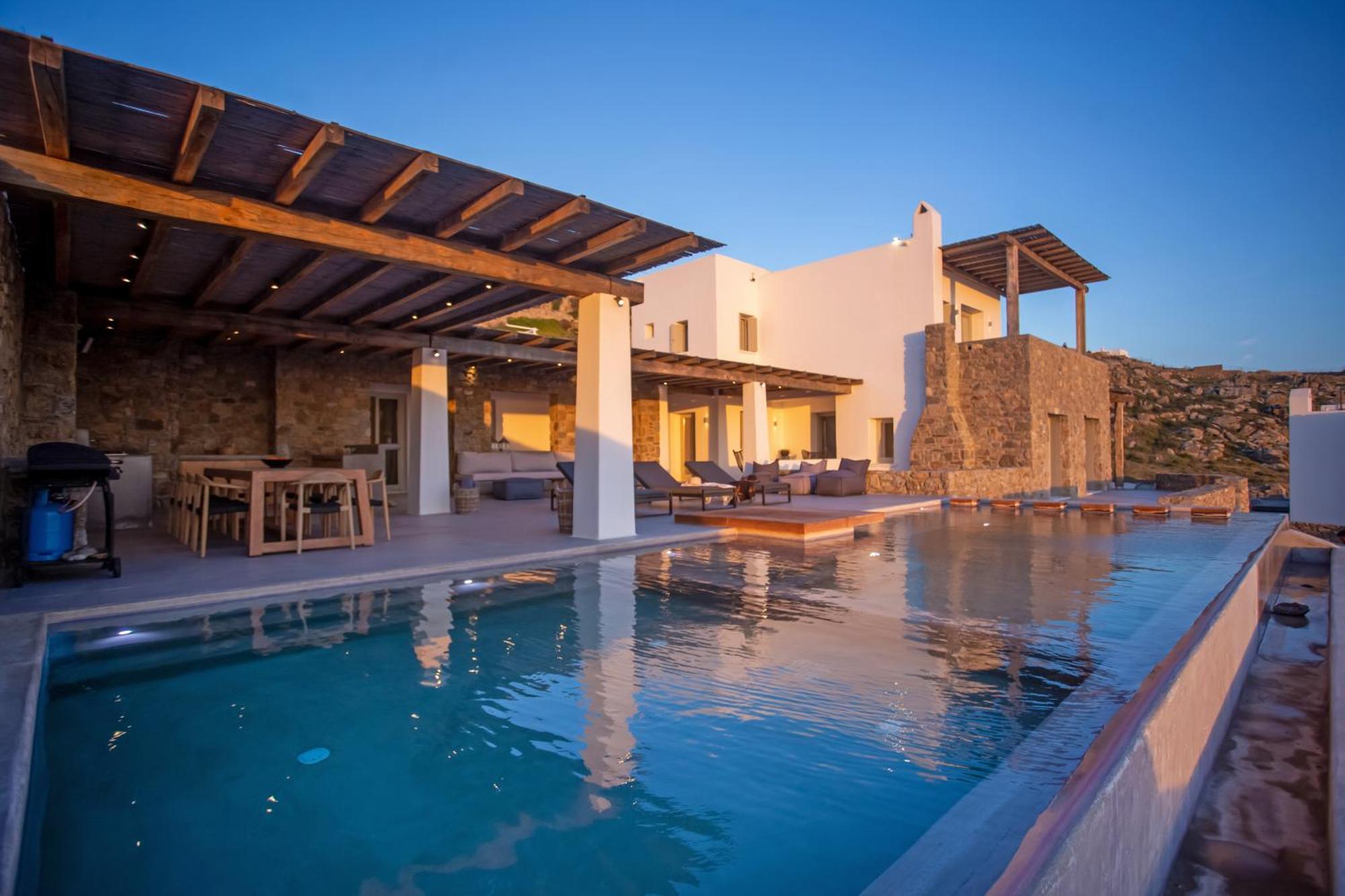 Villa Aura Seaview Sunset Pool W Night Security Guard - Six Bedrooms Fanari (Mykonos)