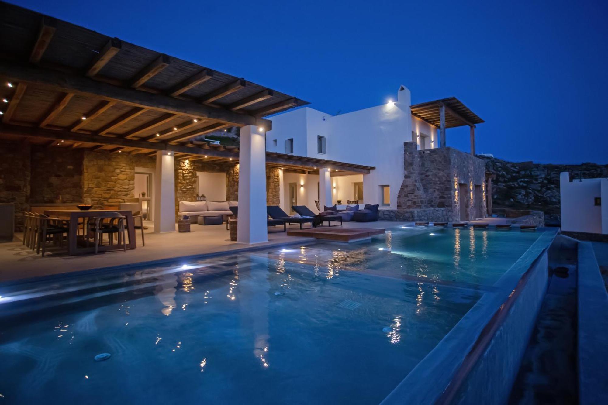 Villa Aura Seaview Sunset Pool W Night Security Guard - Six Bedrooms *