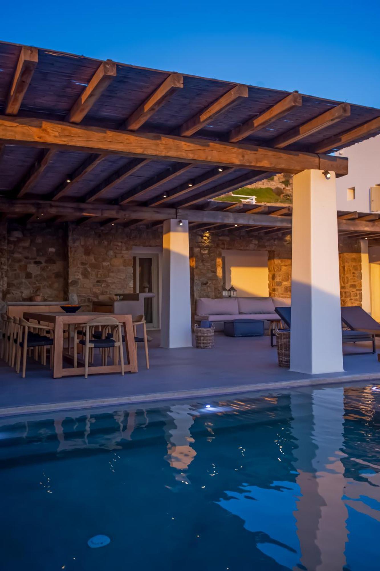 Villa Aura Seaview Sunset Pool W Night Security Guard - Six Bedrooms *