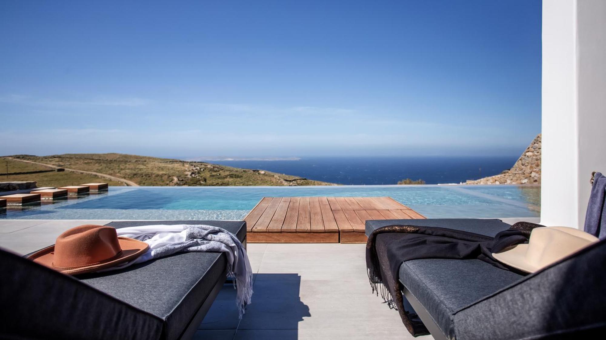Villa Aura Seaview Sunset Pool W Night Security Guard - Six Bedrooms *