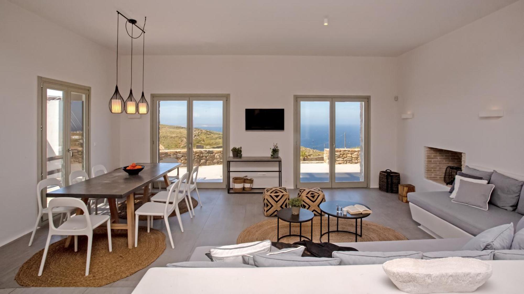 Aura Seaview Sunset Pool W Night Security Guard - Six Bedrooms Villa Fanari (Mykonos)