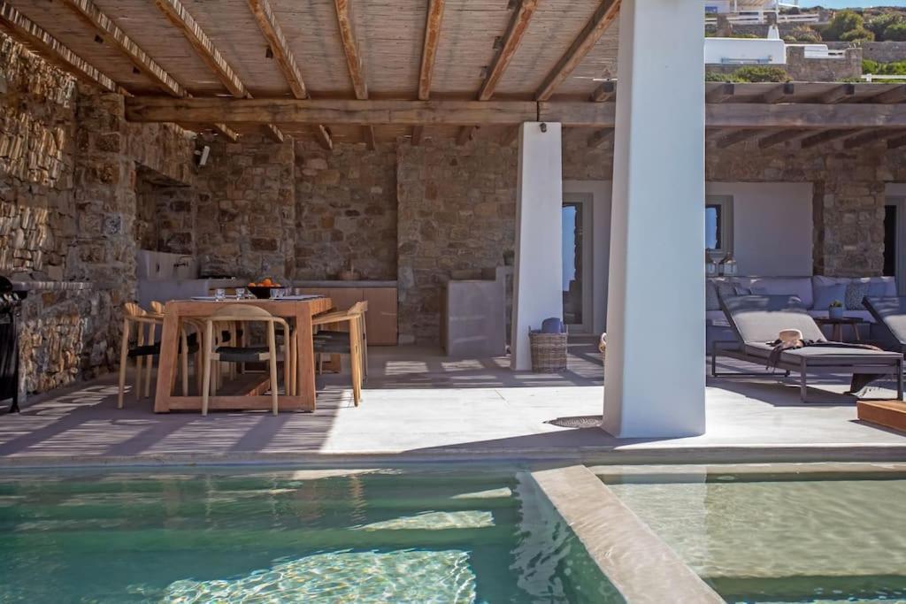 Aura Seaview Sunset Pool W Night Security Guard - Six Bedrooms Villa Fanari (Mykonos)