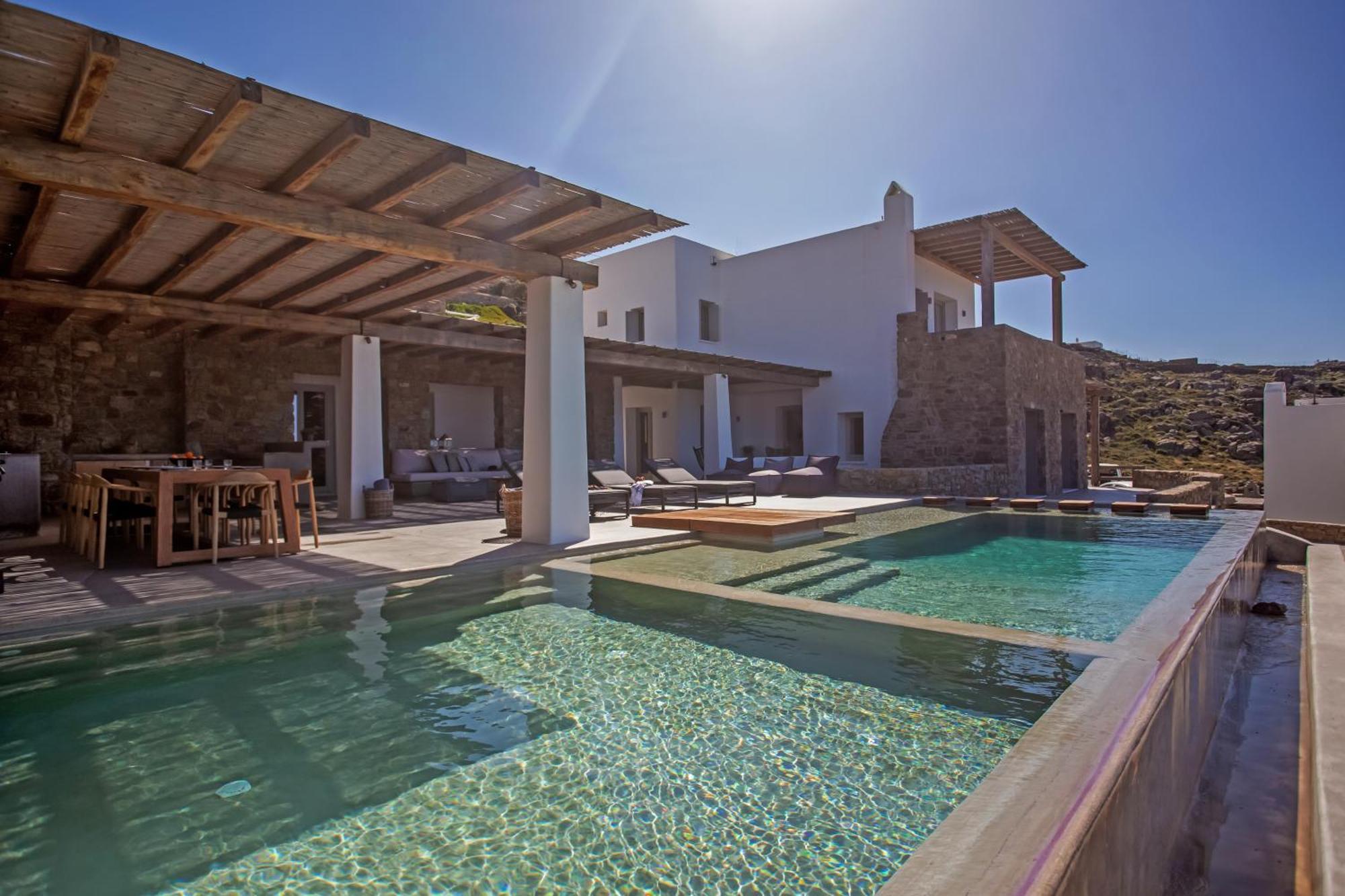 Villa Aura Seaview Sunset Pool W Night Security Guard - Six Bedrooms *