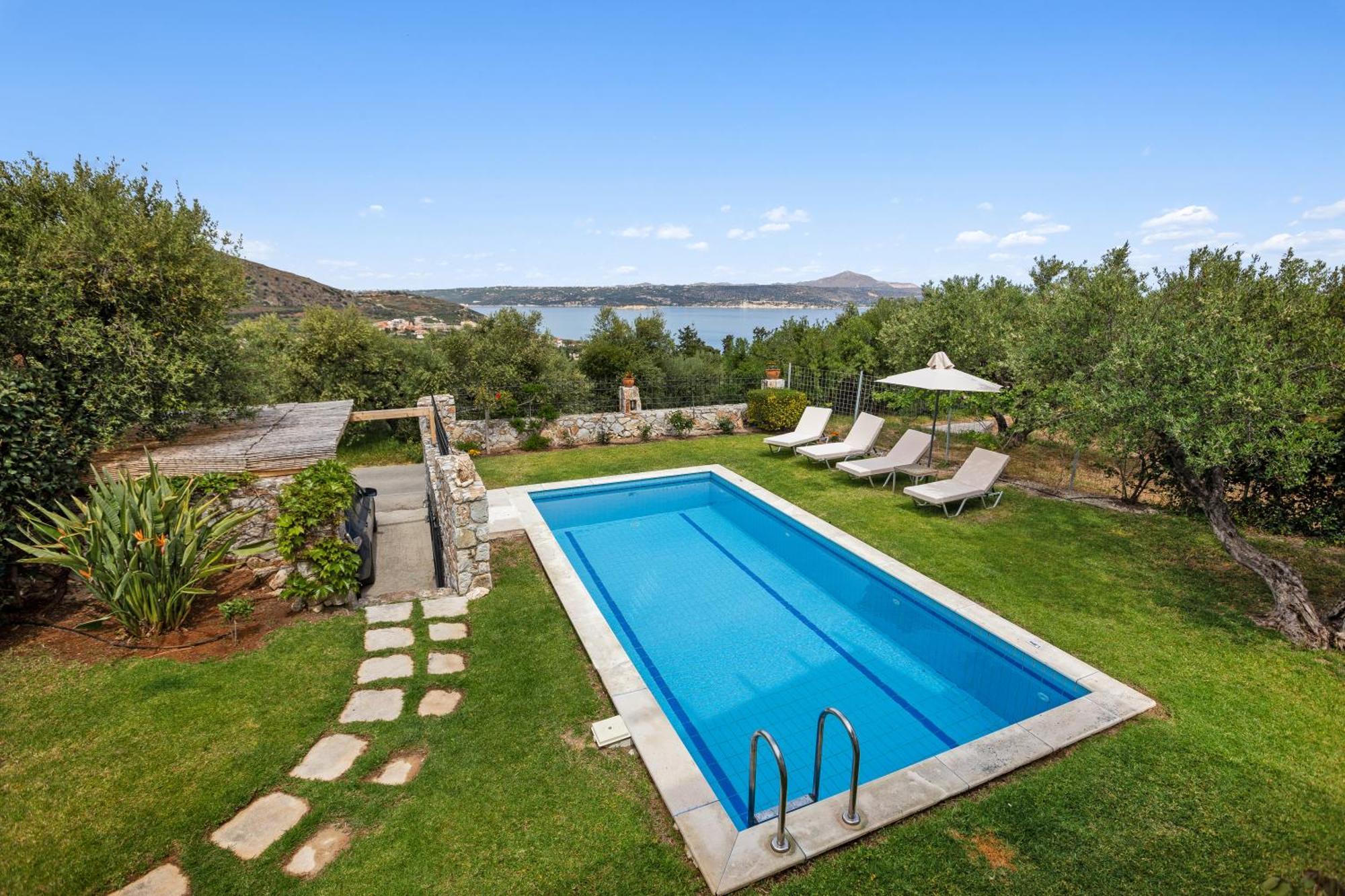 Villa Sea View Manolis With Private Pool Near The Kalyves