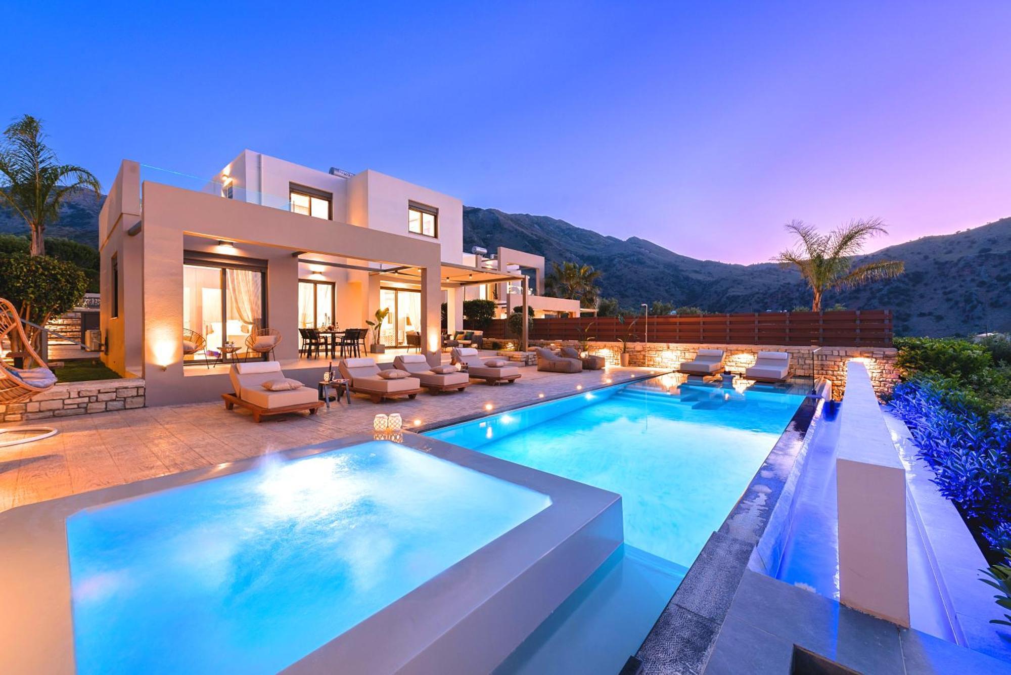 Villa Minoas Heated Pool Kournas