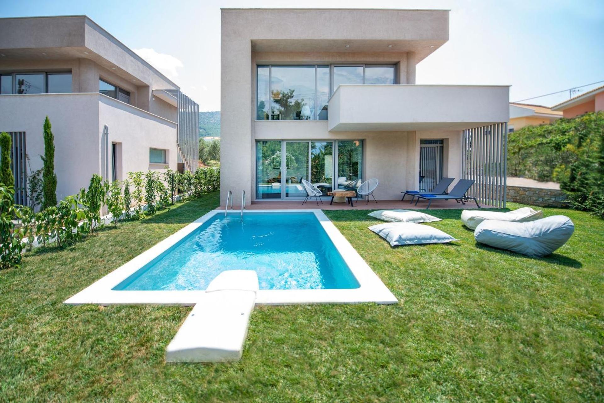 Thrilling Thasos | Morris | 4 Bedrooms | Private Outdoor Swimming Pool Surrounded By A Spacious Private Garden | Furnished Balcony And Terrace | Rachoni, Skala Rachoniou Villa Skala Rachoni (Thasos)