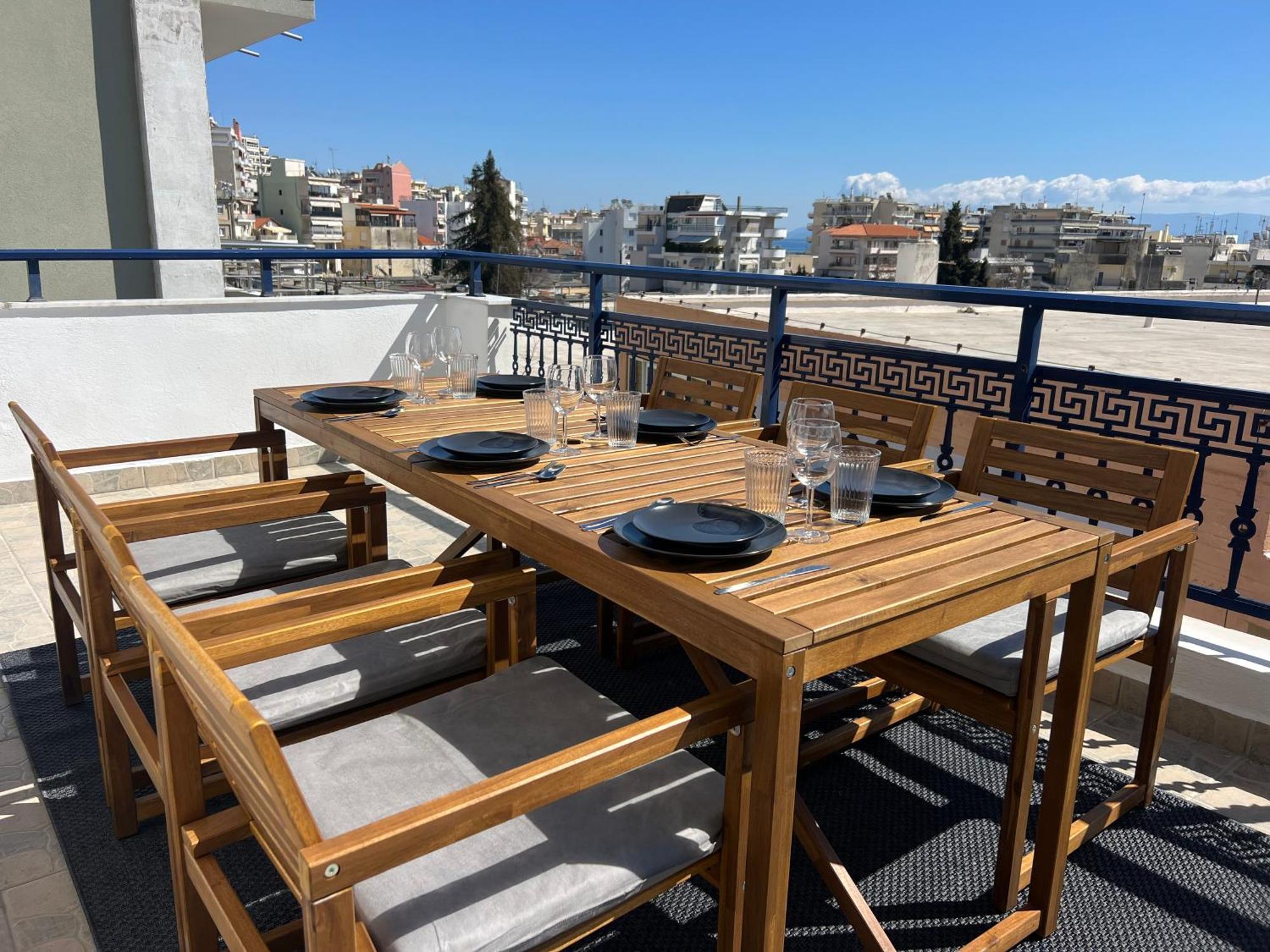 Maisonette With Stunning Terrace & Private Garage - By Solstad * Kavala