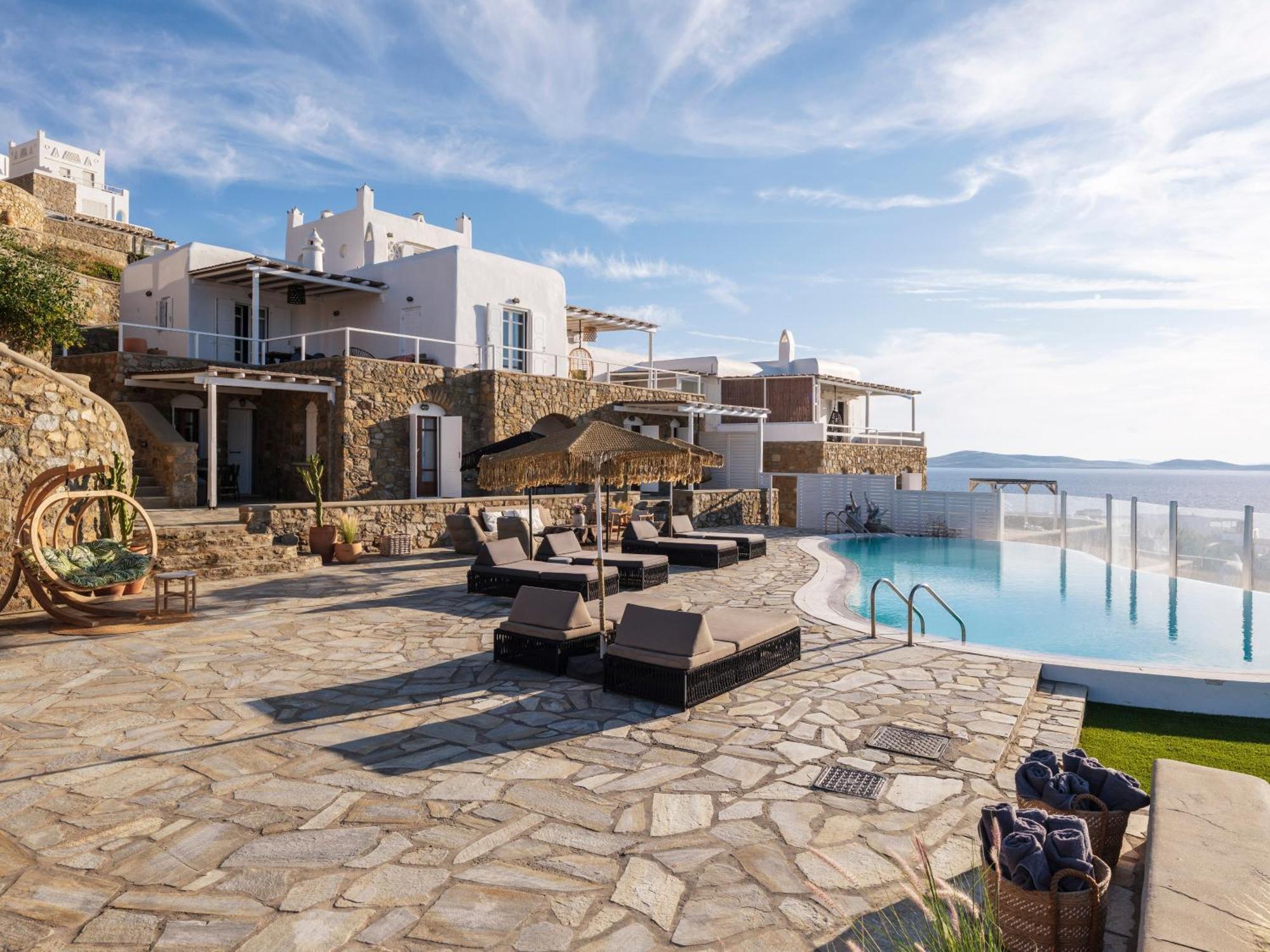 Cosset Bohochic Sea&harbourview And Sunset By One-villas Villa Ornos (Mykonos)