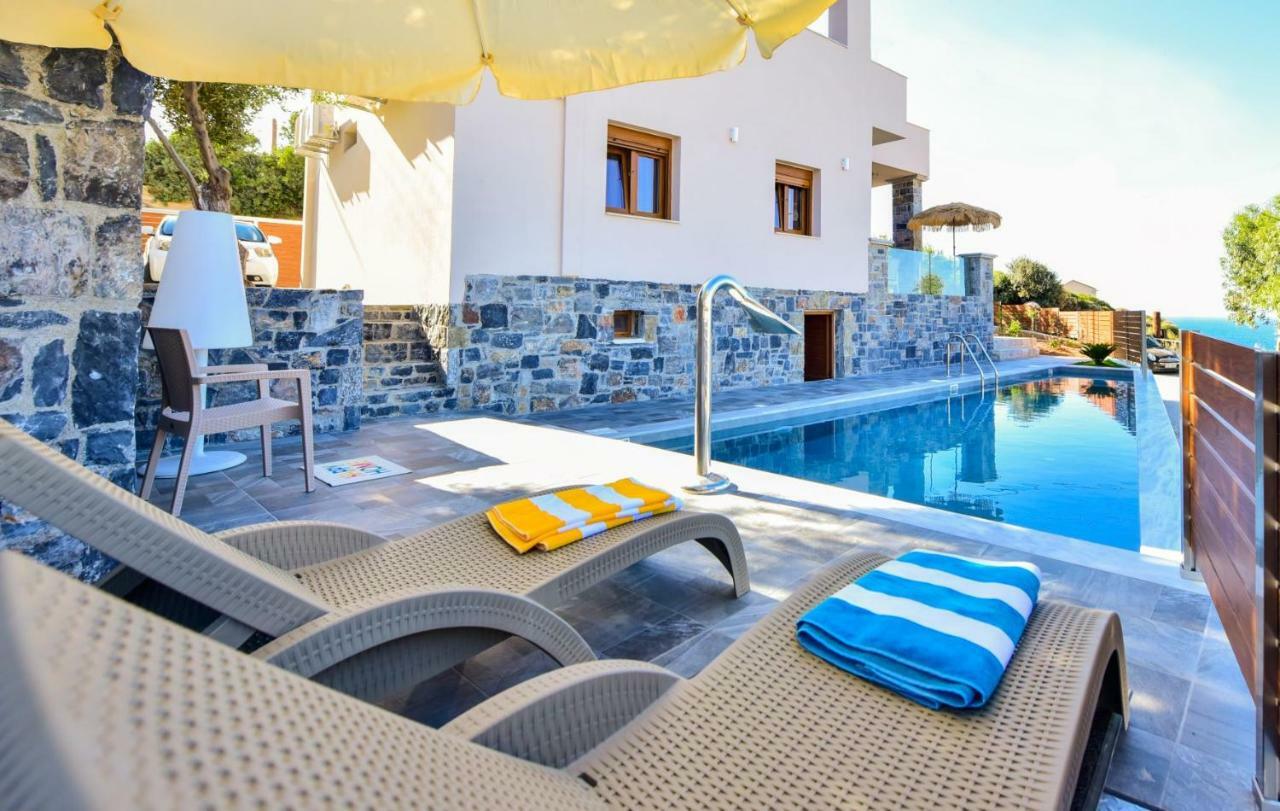 Sea Front Panorama Private Pool Villa Agia Pelagia (Crete)