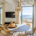 Splendid Mykonos Villa Villa Agape 5 Bedrooms Private Pool With Stunning Sea Views Outdoor Lounge Dining Area Hot Tub Kalafatis