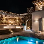 Splendid Mykonos Villa Villa Agape 5 Bedrooms Private Pool With Stunning Sea Views Outdoor Lounge Dining Area Hot Tub Kalafatis