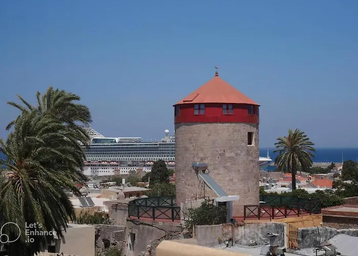 A Medieval Windmill Tower With Magnificent View