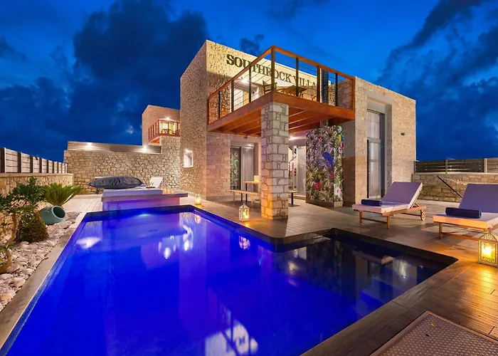 Modern Villa In Lachania With Private Pool