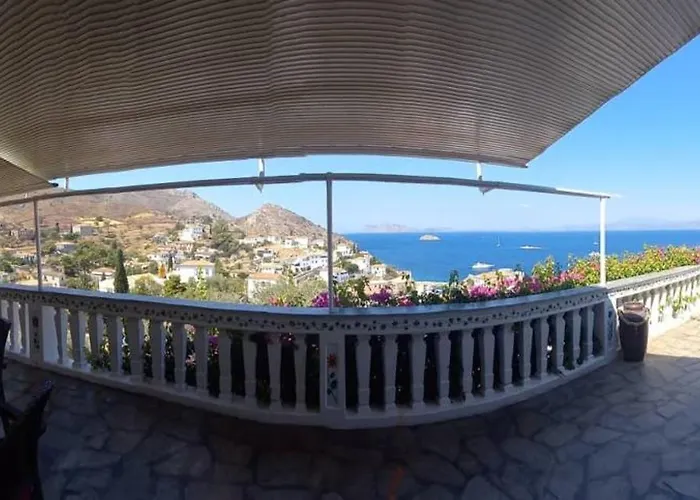 Panoramic Views Home In Hydra, Greece