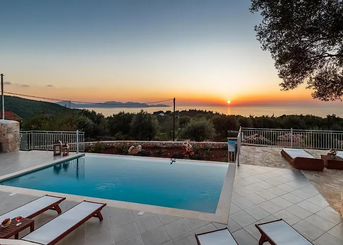 Fiscardo Luxury Stone Villa Alex ,With Sunset View!
