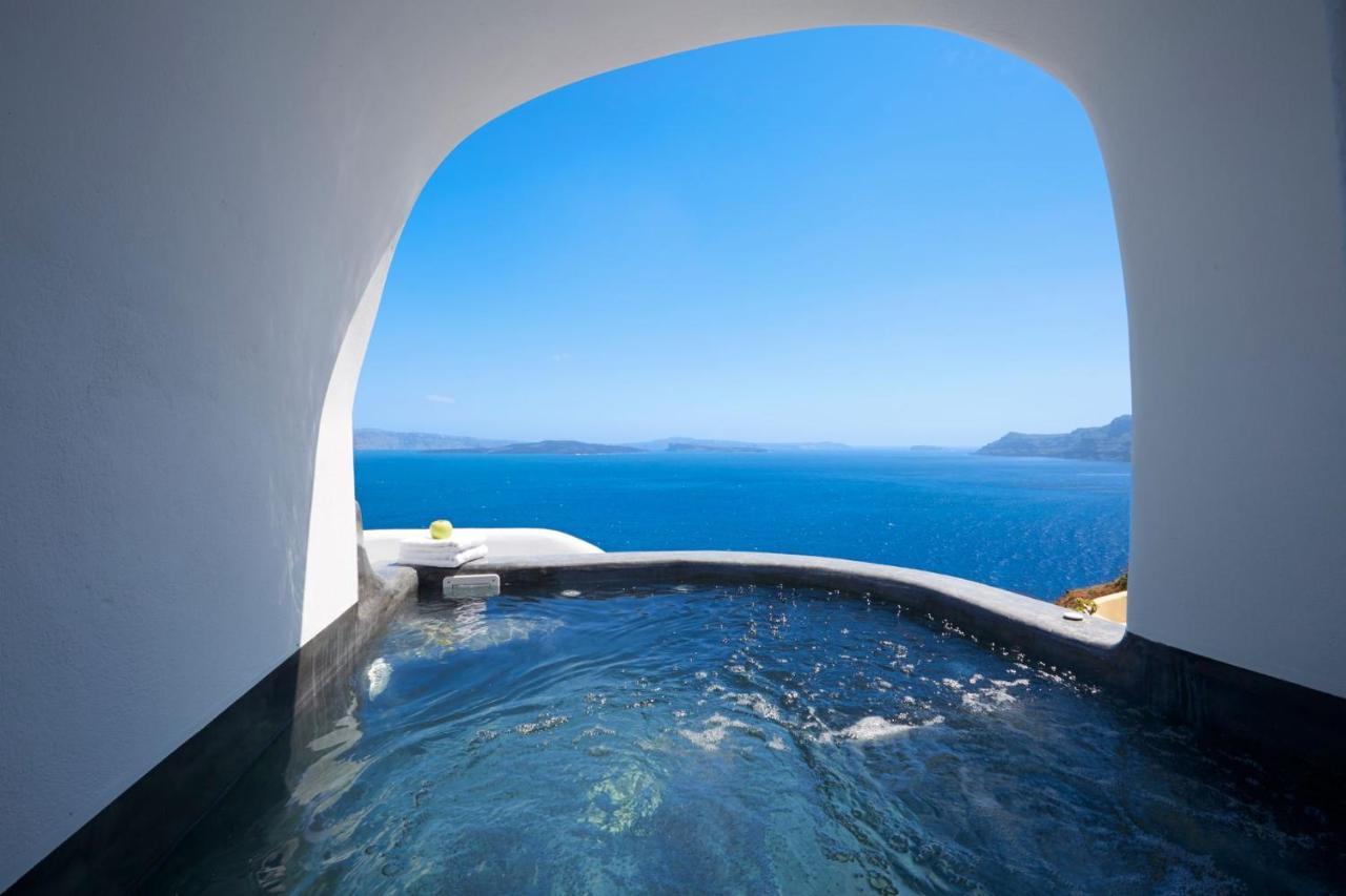 Elegant Santorini House Villa Horizon Caldera View-Outdoor Hot Tub Oia Tholos (Santorini)