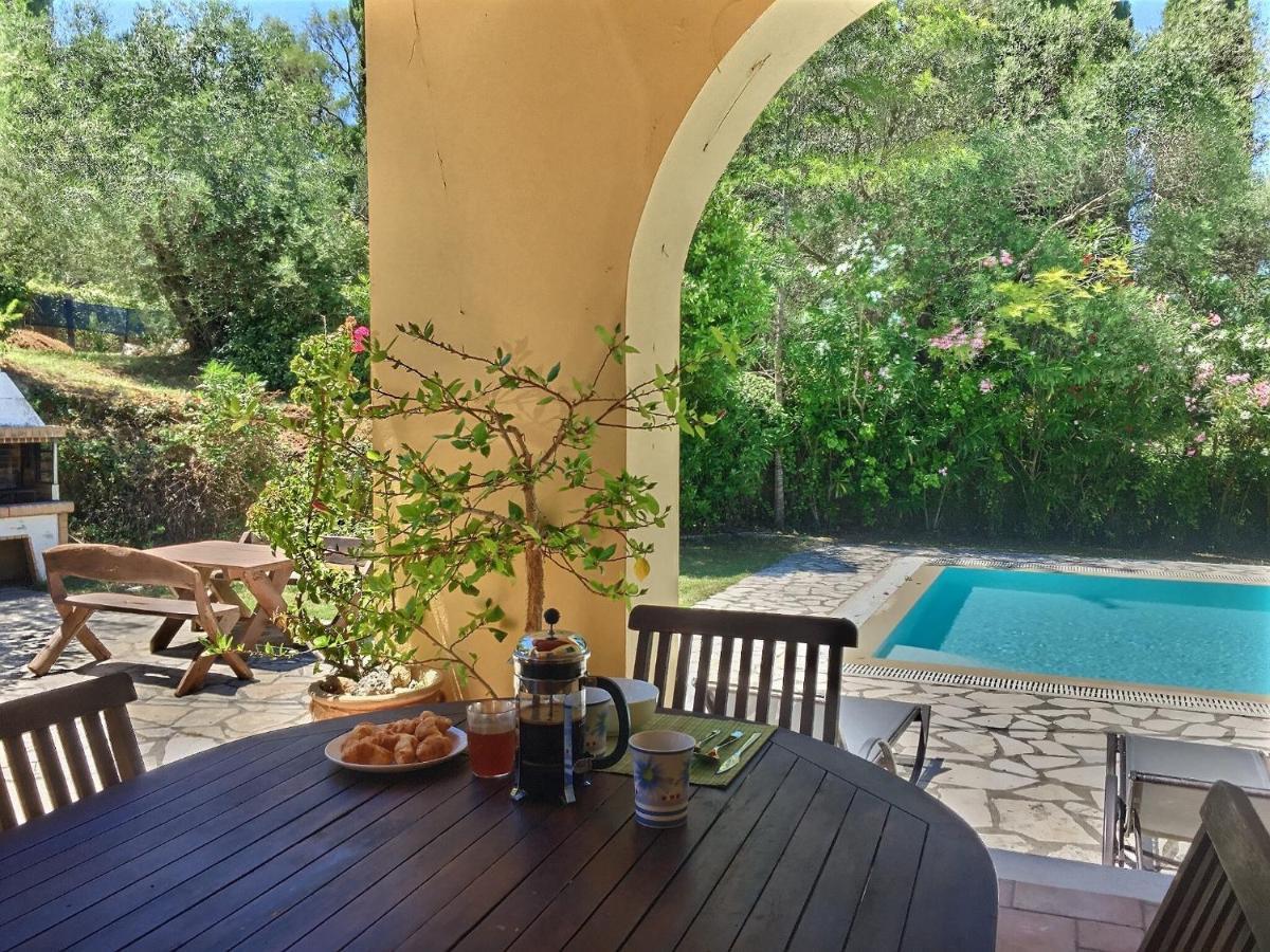 Gastouri Pascalia With Heated Pool In October And Views Villa Achilleion