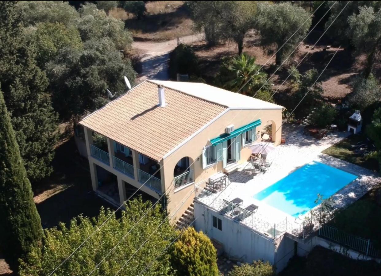 Villa Gastouri Pascalia With Heated Pool In October And Views