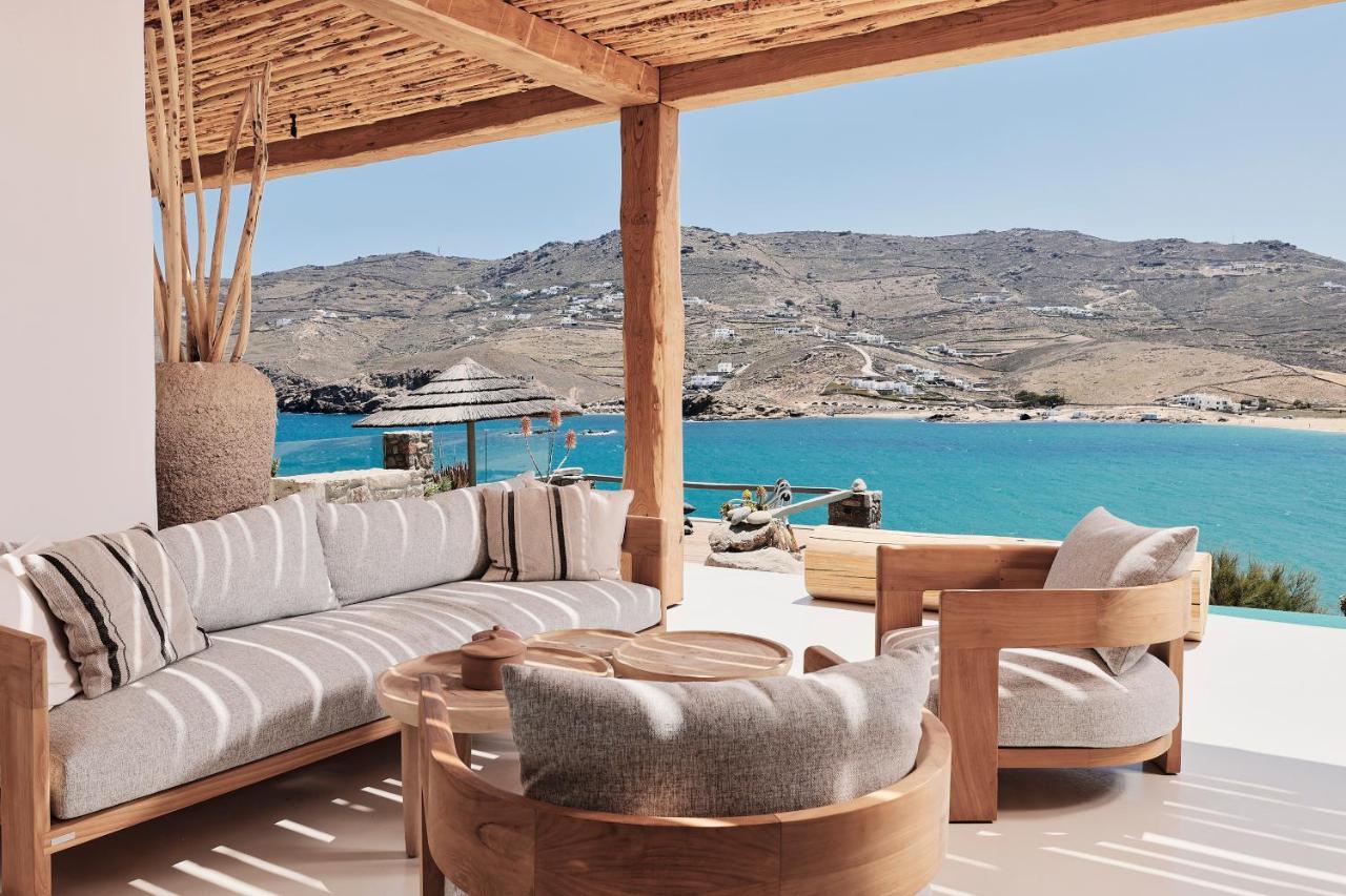 Villa Barbarossa - Elegant Beachfront Retreat With Heated Pool & Outdoor Gym Villa Ftelia (Mykonos)