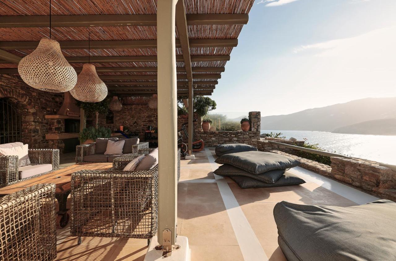 Villa Barbarossa - Elegant Beachfront Retreat With Heated Pool & Outdoor Gym Villa Ftelia (Mykonos)