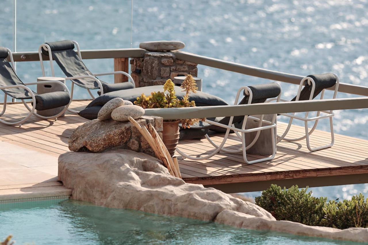 Villa Barbarossa - Elegant Beachfront Retreat With Heated Pool & Outdoor Gym Ftelia (Mykonos)