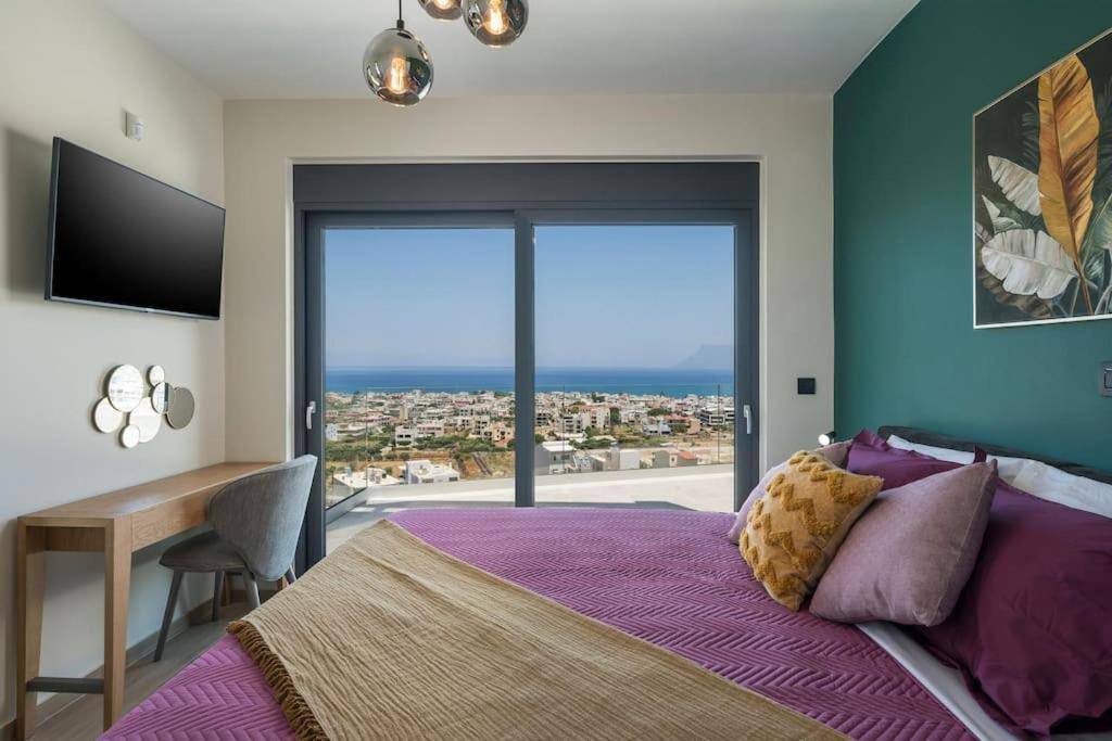 Thea, Stunning View, Pool, Bbq, Brand New. Villa Kissamos
