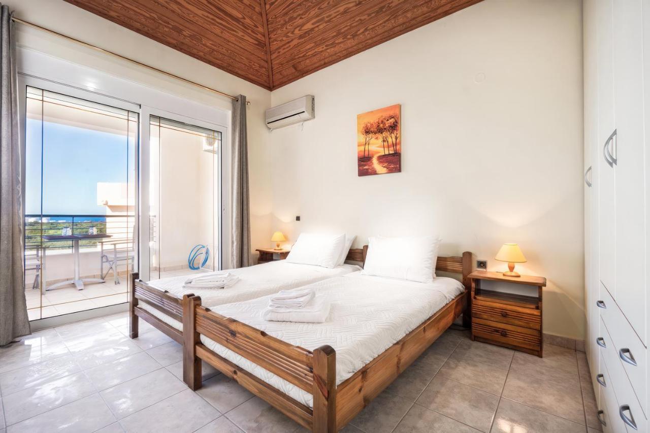 Wonderful In Chania With Private Pool, Panoramic Sea Views & Spacious Interiors
