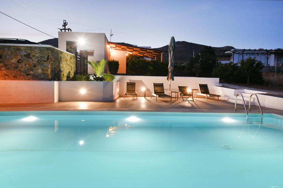 Flora's And Pool In Syros Liaropa