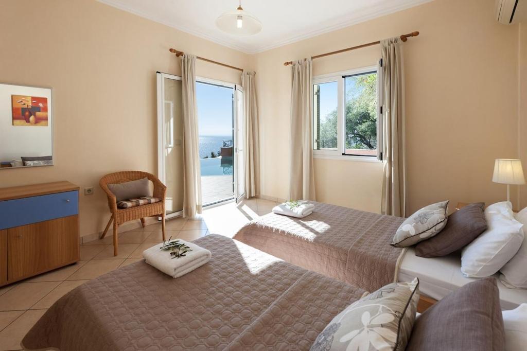 Villa Kyma, Kaminaki In Corfu With Private Pool And Spectacular Sea Views