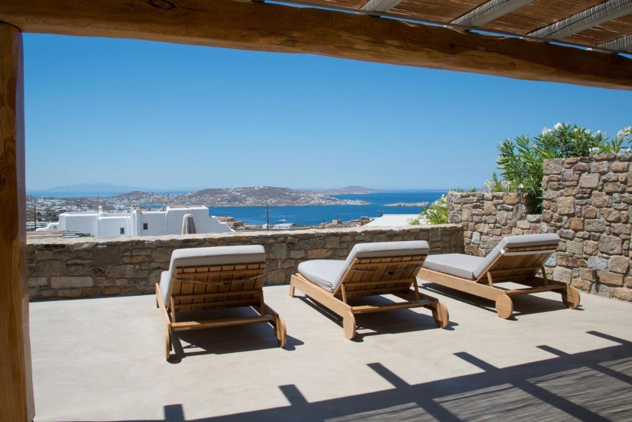 Luxury Mykonos Villa Stunning Seaviews 4 Bedrooms Jacuzzi Agia Sofia Villa * Tourlos