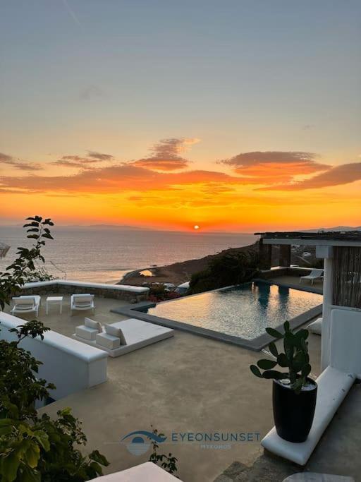 Eyeonsunset -private Pool-sea And Sunset View-privacy-quiete Villa Mykonos Town
