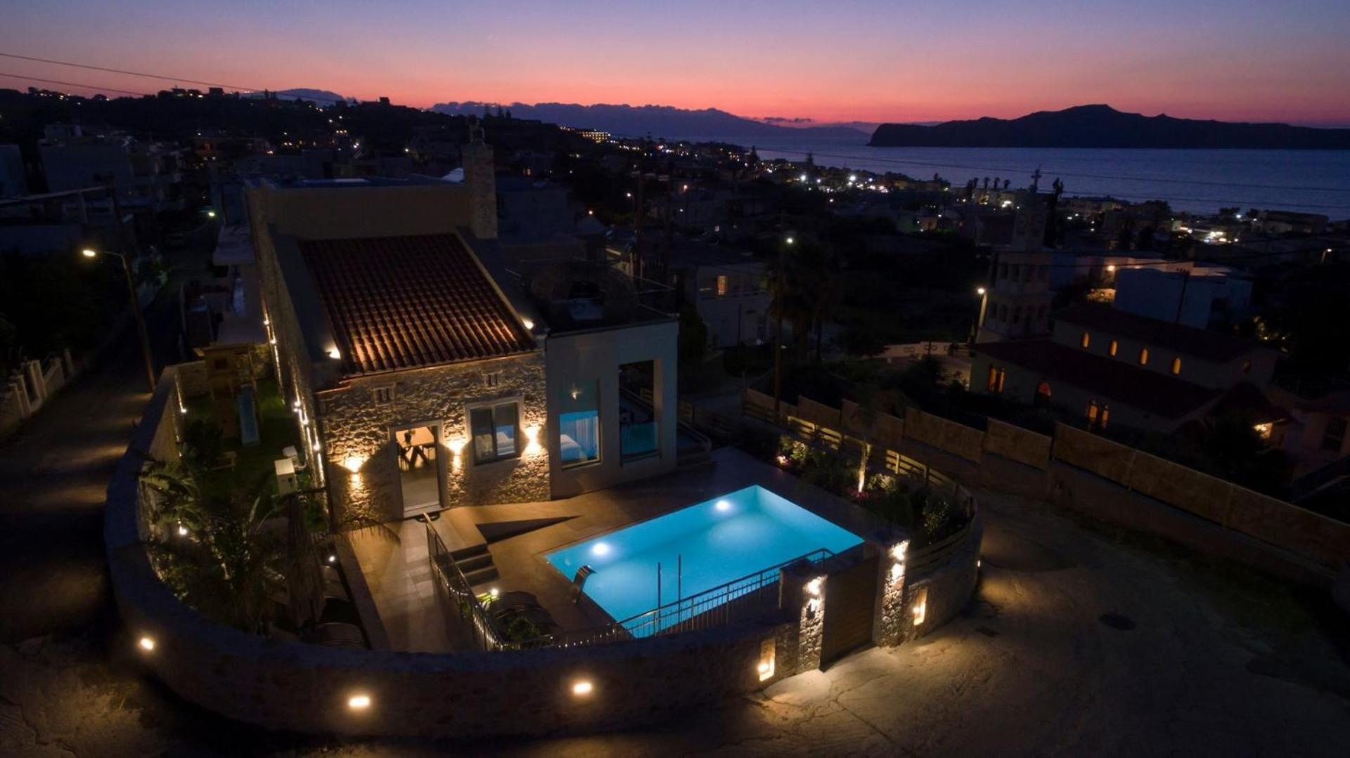 Exquisite Crete Villa Villa Kleanthi 4 Bedroom Private Pool Panoramic Sea View Chania *
