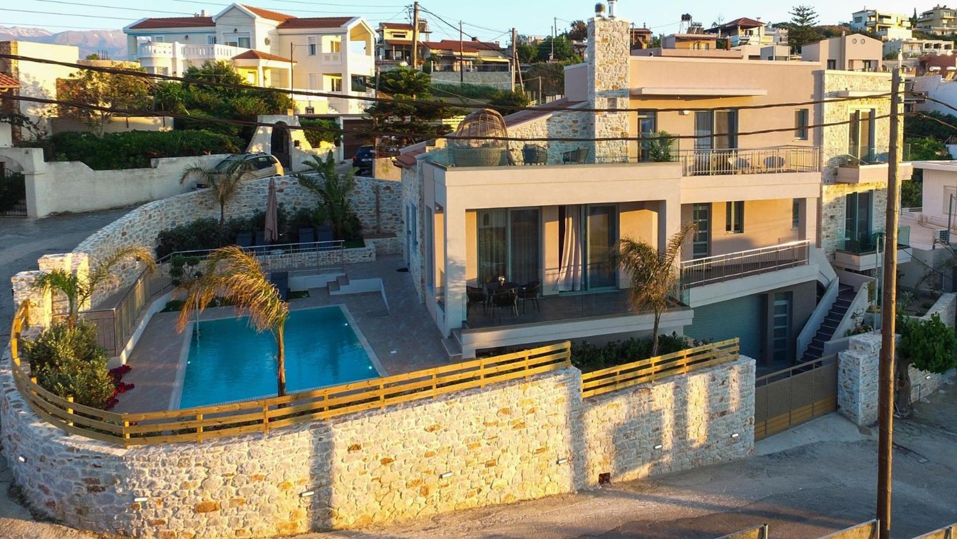Exquisite Crete Villa Villa Kleanthi 4 Bedroom Private Pool Panoramic Sea View Chania Villa Stalos