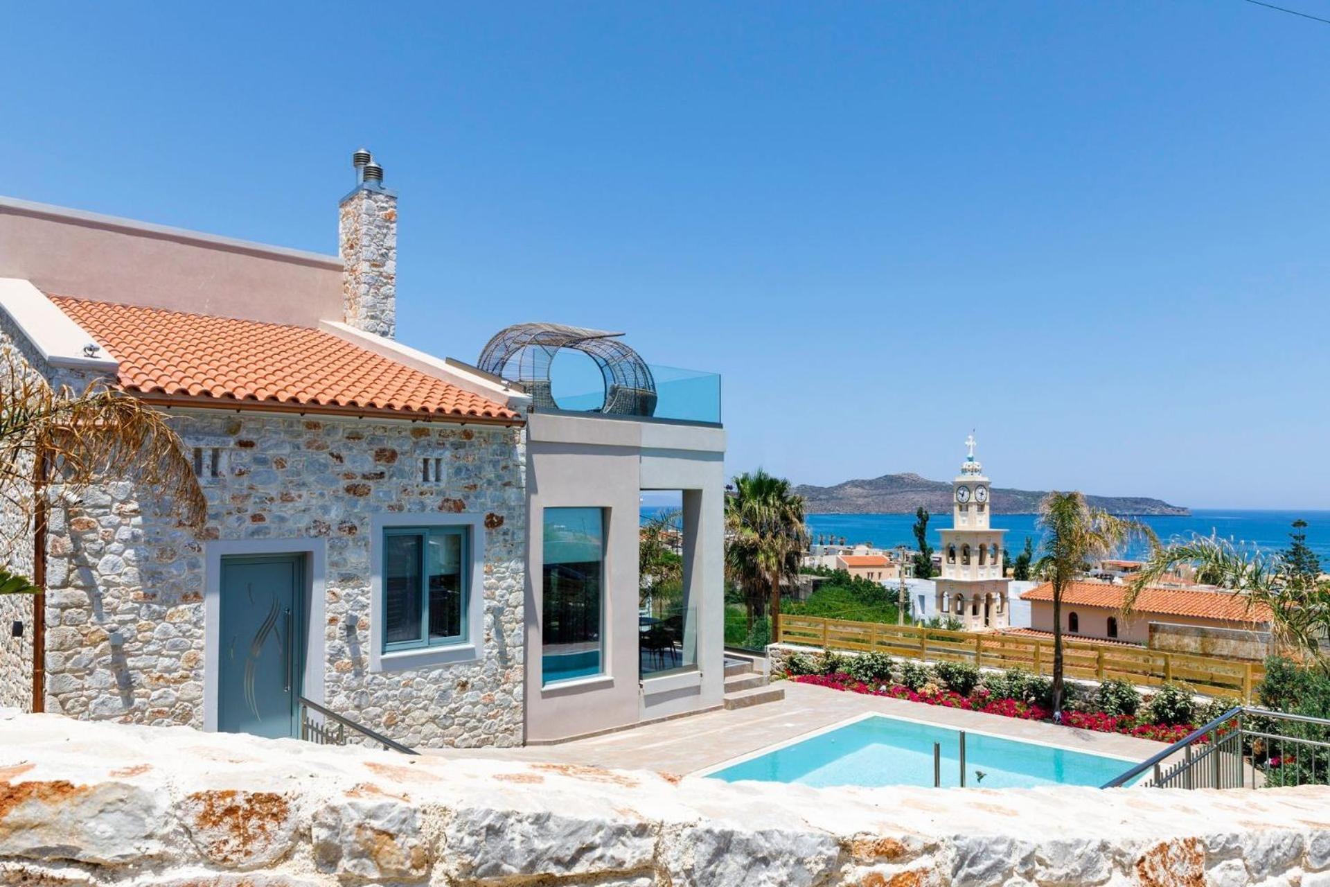 Villa Exquisite Crete Villa Villa Kleanthi 4 Bedroom Private Pool Panoramic Sea View Chania *