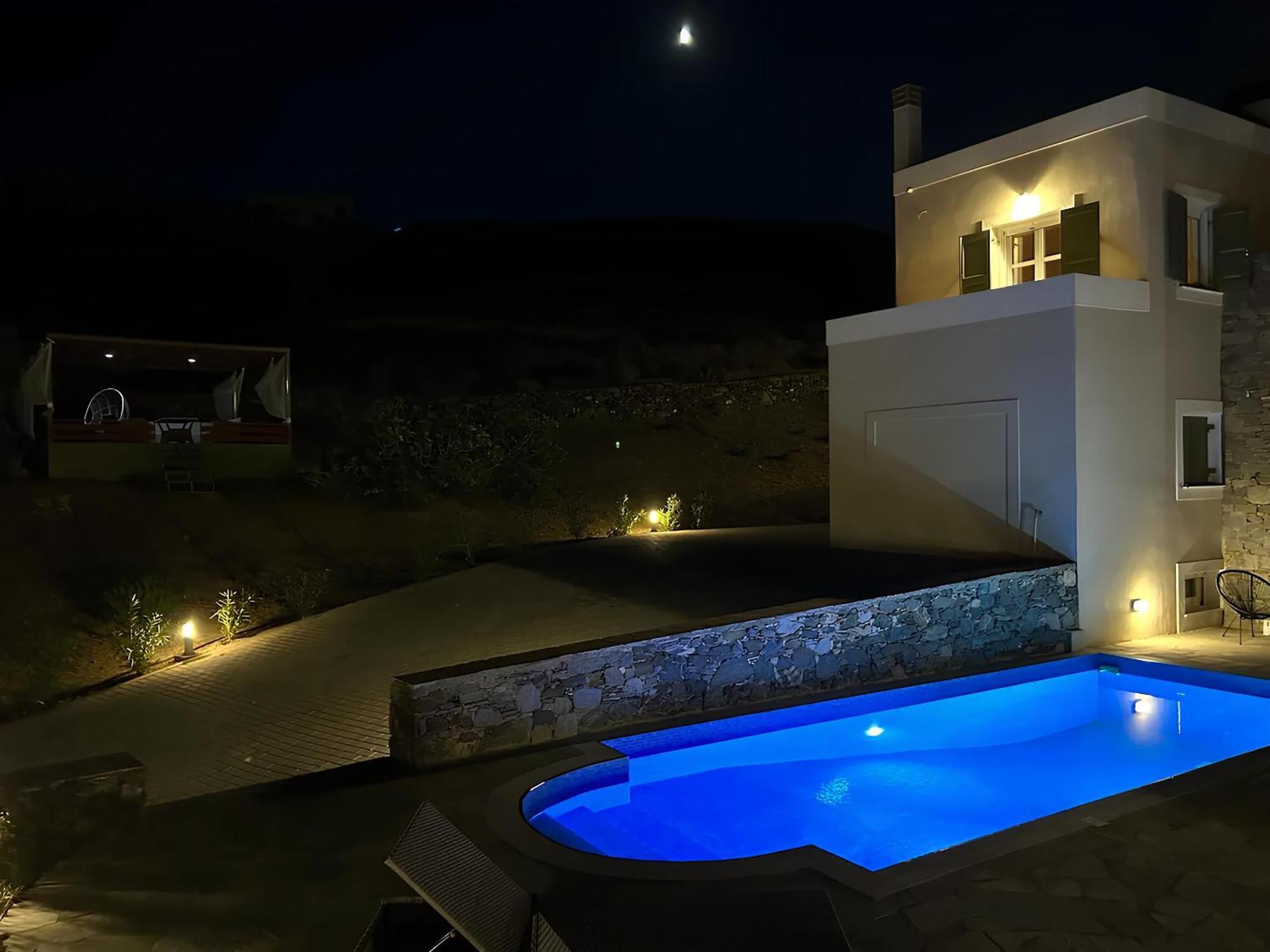 Stelios-korina With Pool And Stunning View In Syros Posidonia Villa