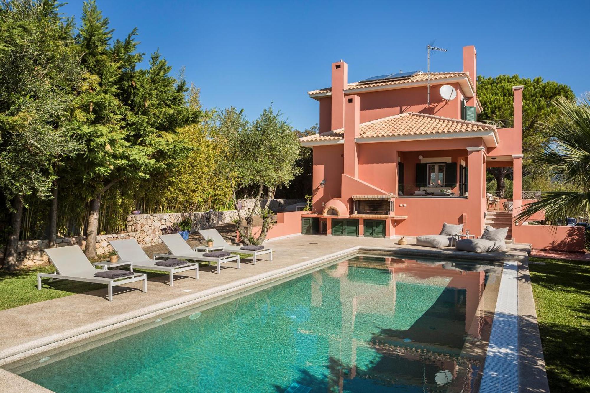 Superb Kefalonia Villa 4 Bedrooms Villa Froso Stunning Sea Views Sunny Roof Terrace Lakithras Villa