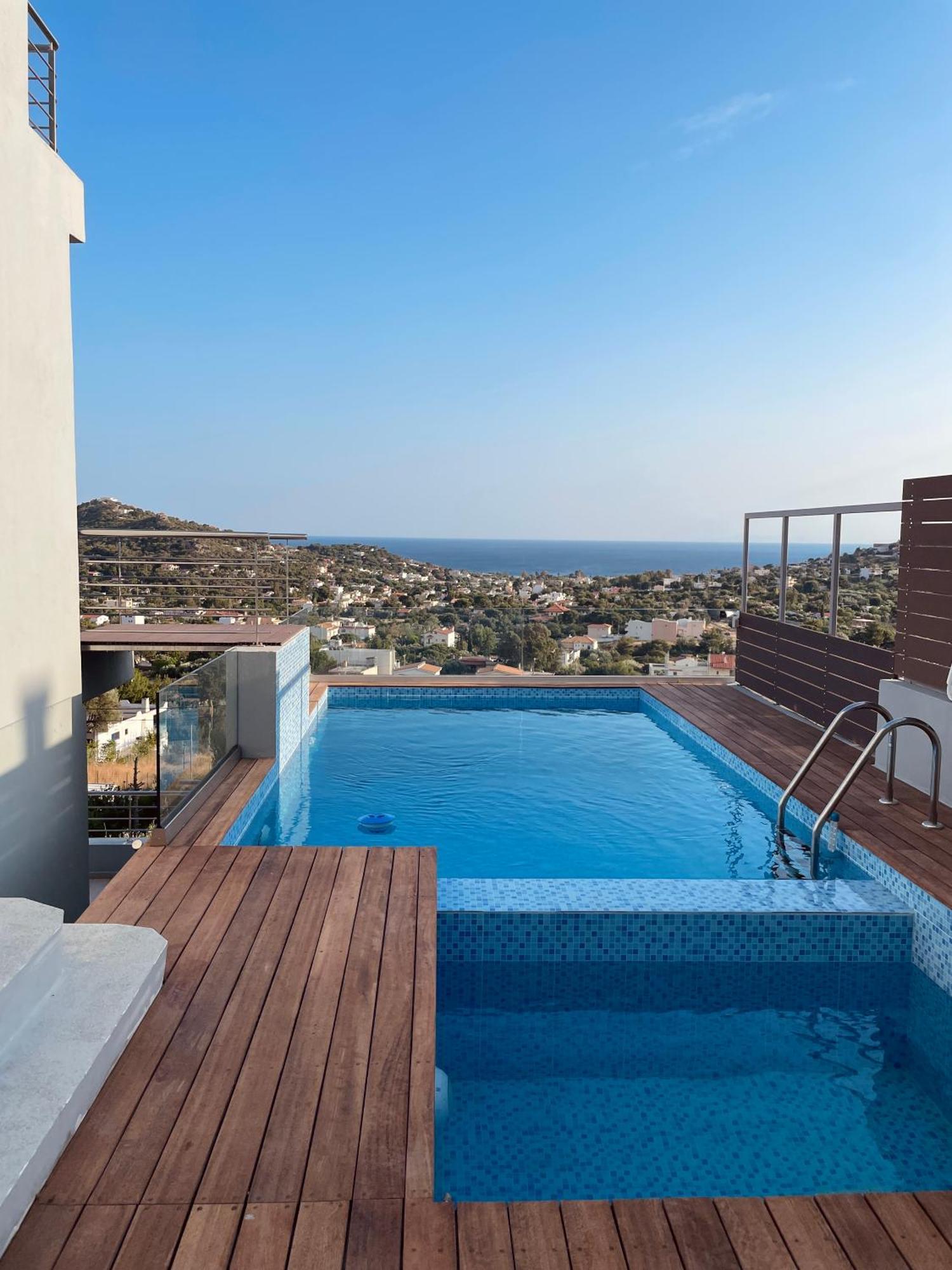Azzura With Sea View & Private Pool At Athens Riviera