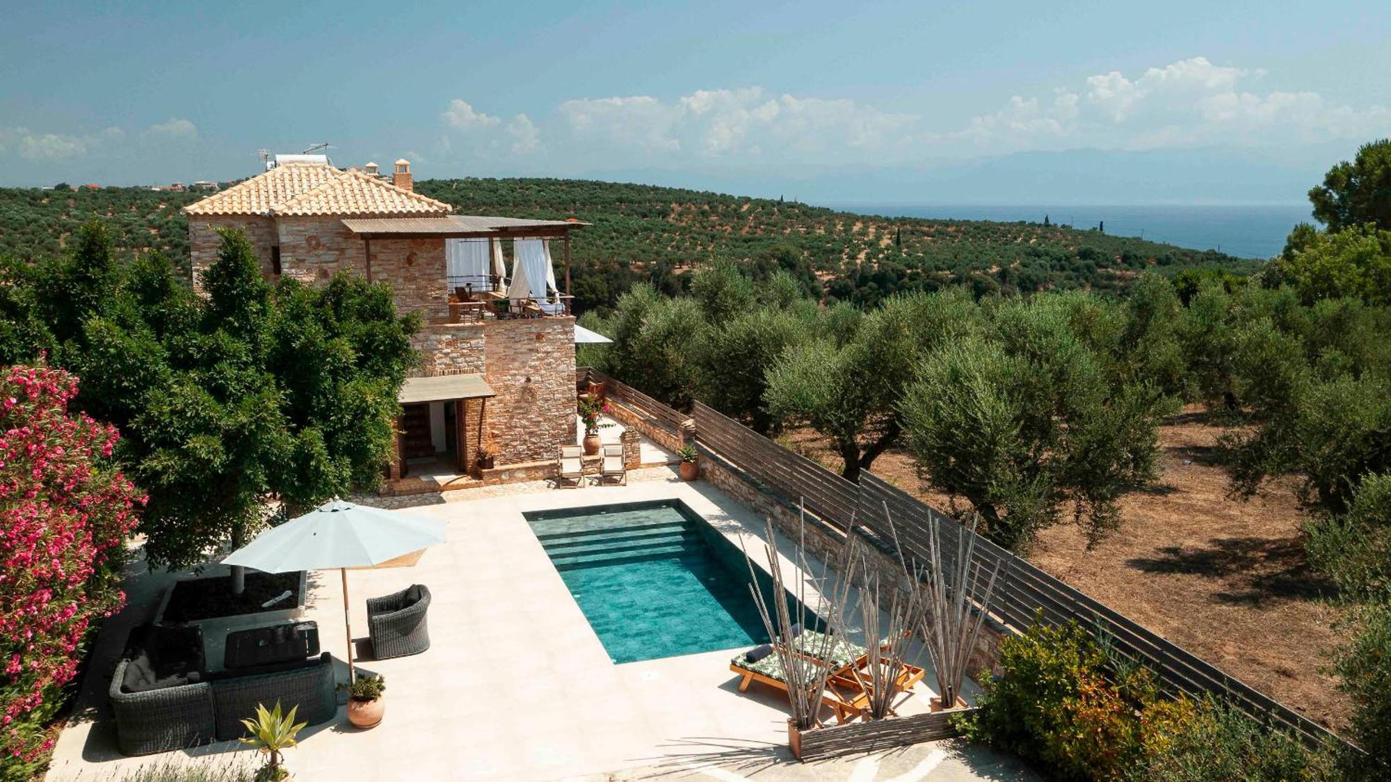 Villa Peroulia Stone - Grece, Peloponnese *