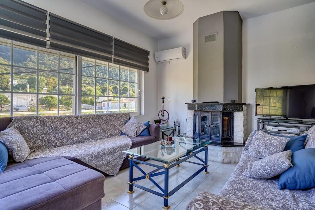 Villa Chrysanthi Luxury In Salakos, With Pool & Jacuzzi, Near