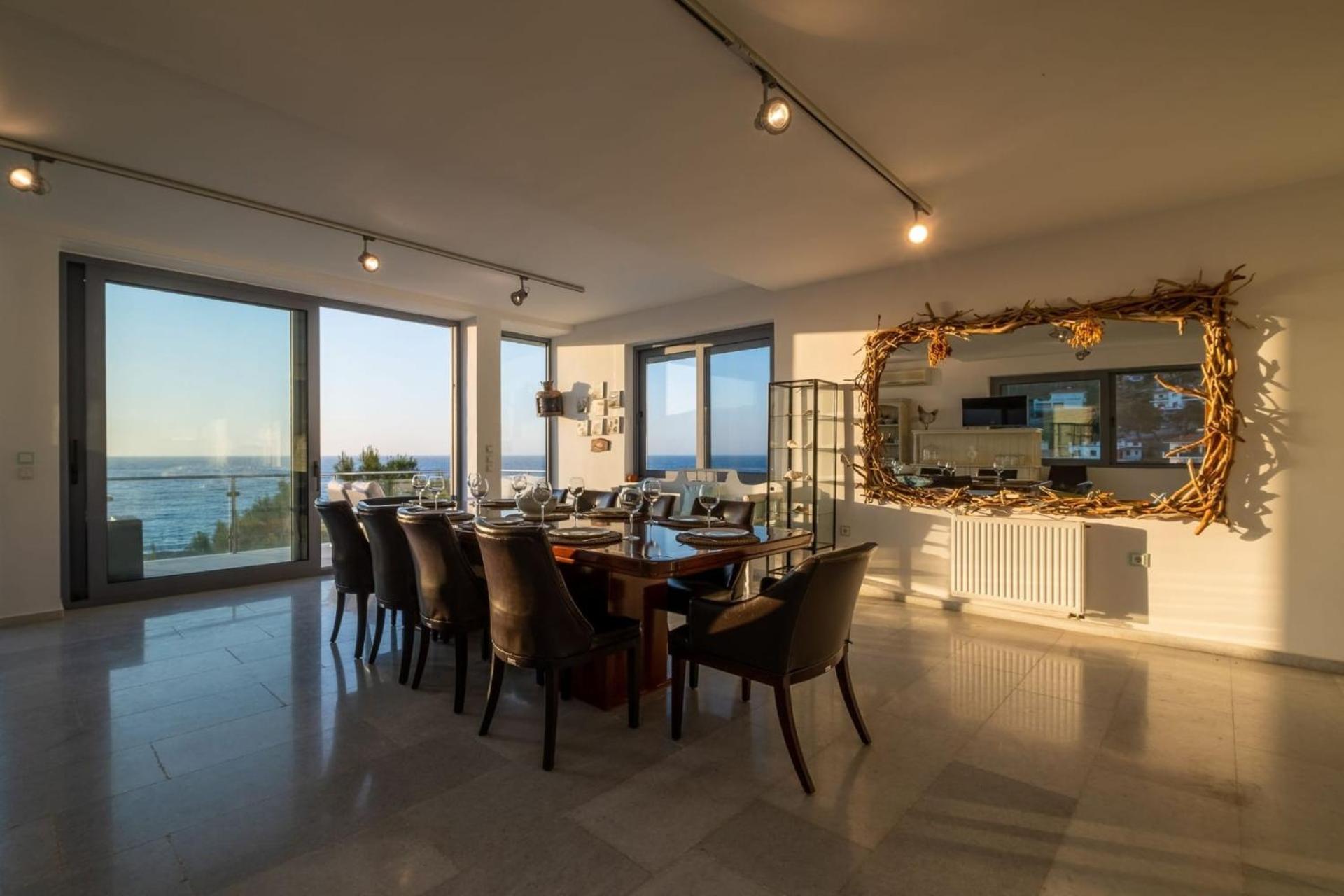 Ikaria Beachfront 7 Bedrooms Indigo Blue Haven Infinity Pool With Stunning Aegian Sea Views Gialiskari Villa