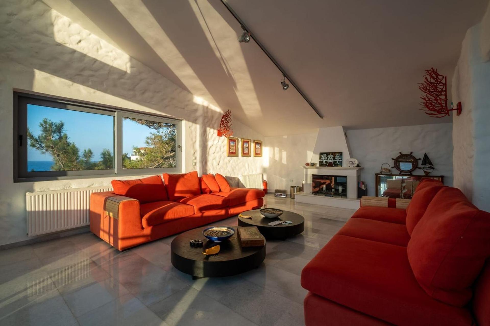 Ikaria Beachfront 7 Bedrooms Indigo Blue Haven Infinity Pool With Stunning Aegian Sea Views Gialiskari Villa