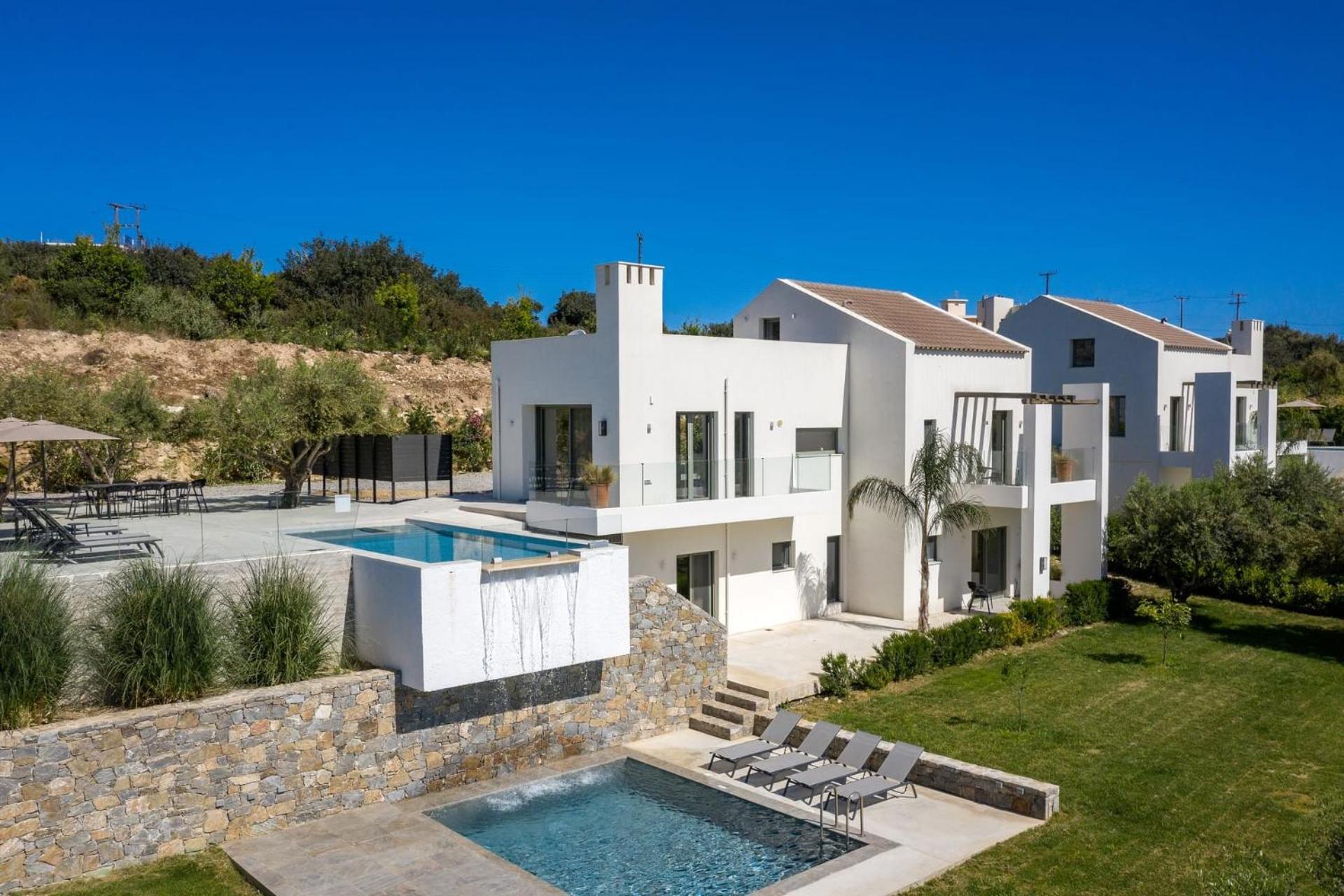 Gorgeous Crete 4 Bedrooms Psinthos Terrace With Two Private Pools Bbq Rethymno * Prinos (Crete)